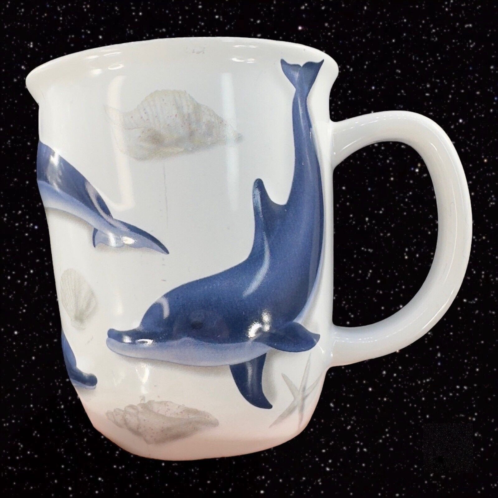 SEA WORLD Raised Image Orca Ceramic Coffee Cup or Mug with FREE SHIPPING