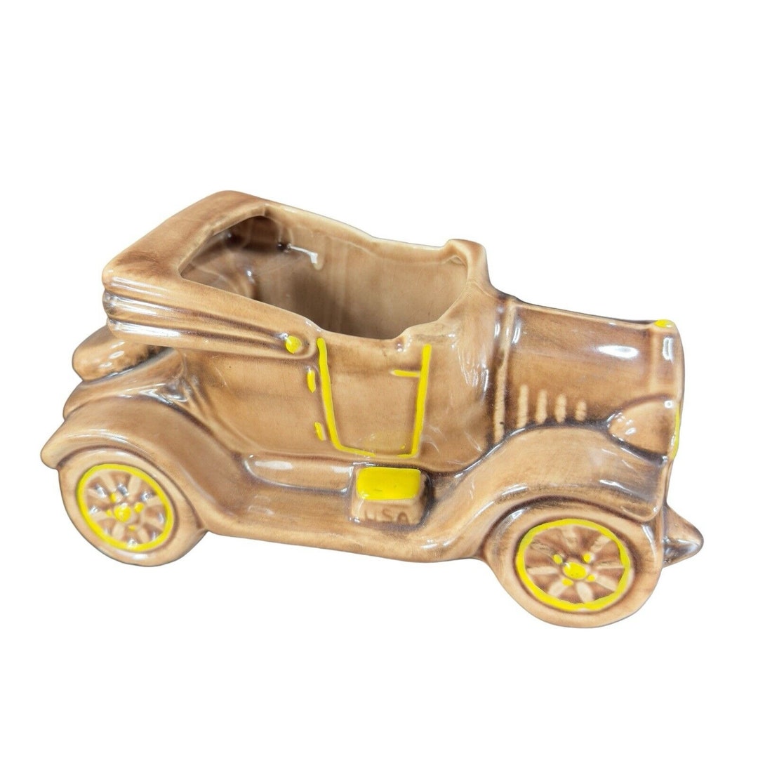 1950s Mccoy Car Jalopy Automobile Planter Floral Pot Arrangement Brown ...