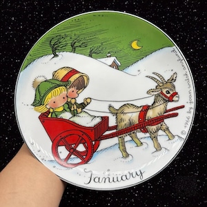Joan Walsh Anglund January Decorative Plate Vintage 1966 West Germany 7.5” W