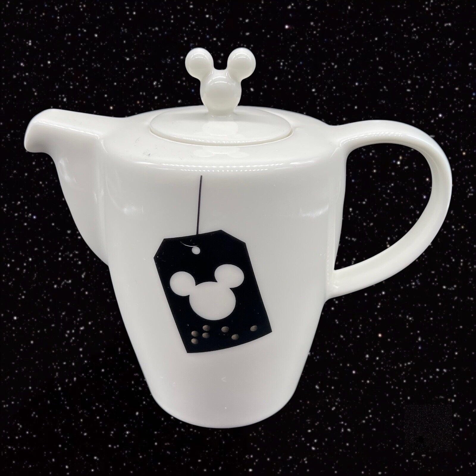 Walt Disney World Mickey Mouse Porcelain Thailand White Tea Pot
