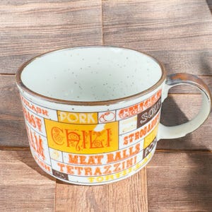 Vintage 1970s Ala Carte Ceramic Stoneware Soup Mug Cup Large Mug Giftcaft Japan