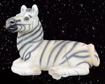 Vintage Bandanna 1982 Sculptures Inc. Black White Zebra Figurine 5