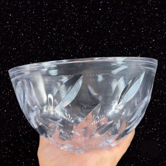 Vintage Sasaki Clear Crystal Glass Bowl Large Thick and Heavy