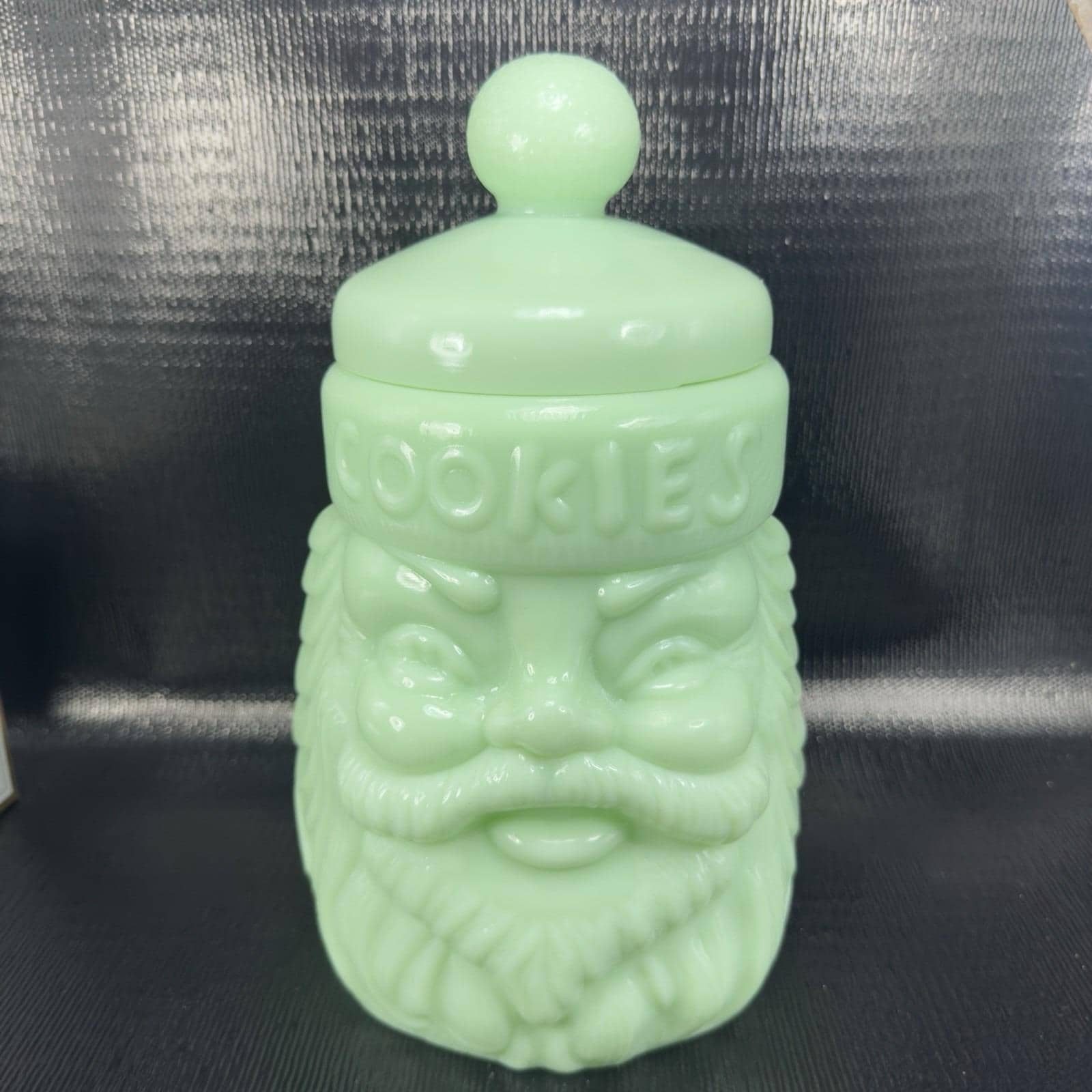 Cracker Barrel Jadeite Cookie Jar