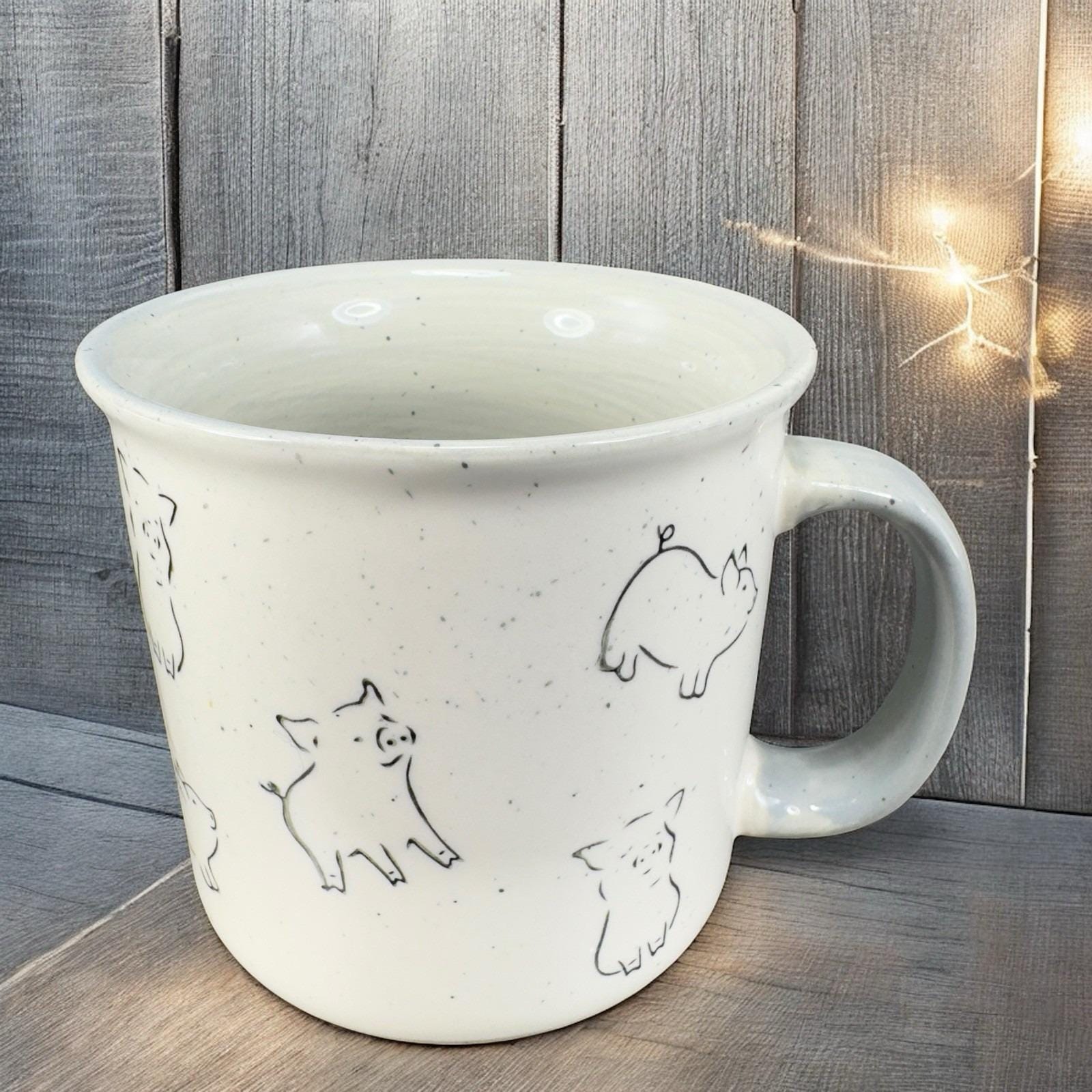 Meritage Farmhouse Pig Coffee Mug Cup Large 20 Oz Ceramic Gray Mug Pig  Inside - Etsy