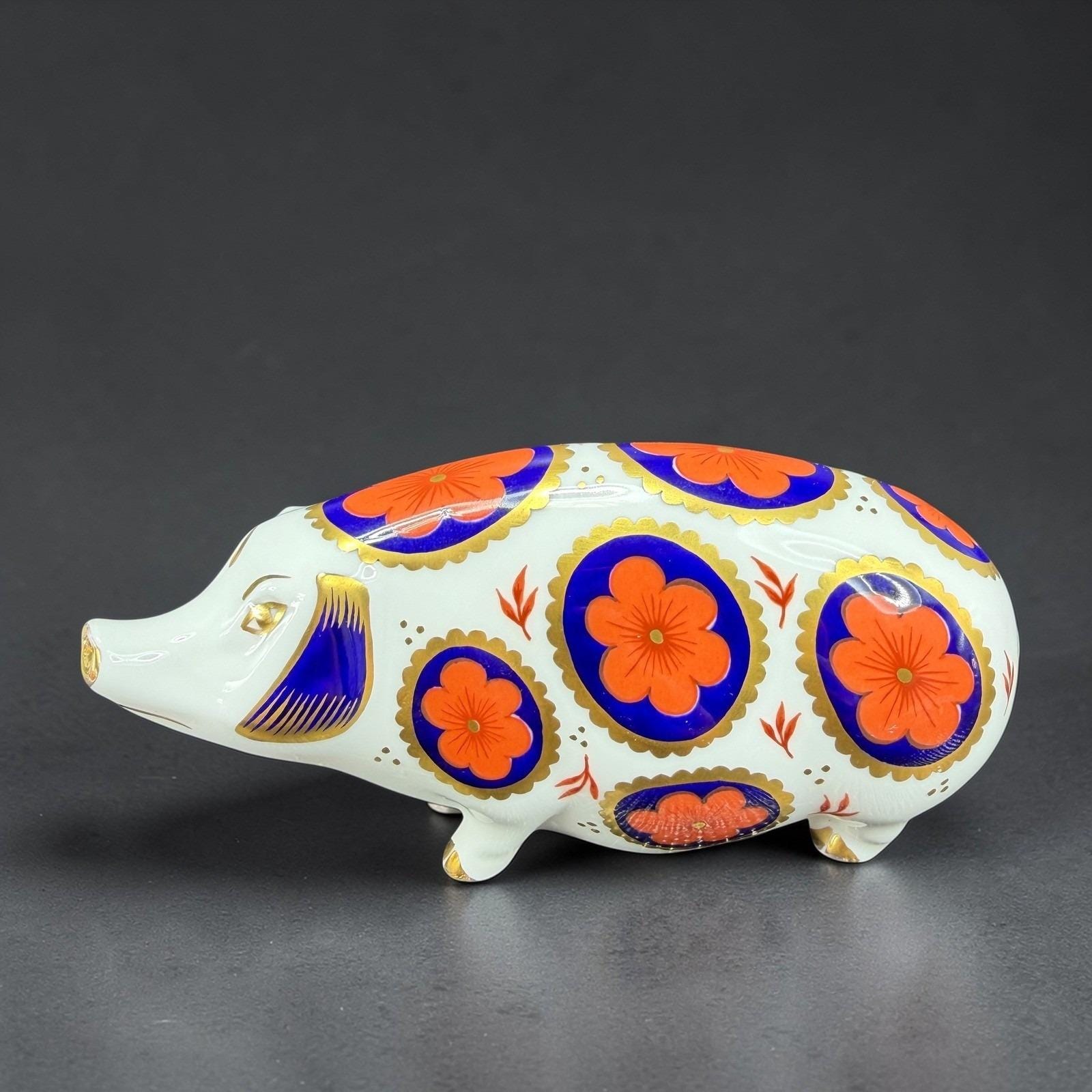 Crown Derby Pig - Etsy