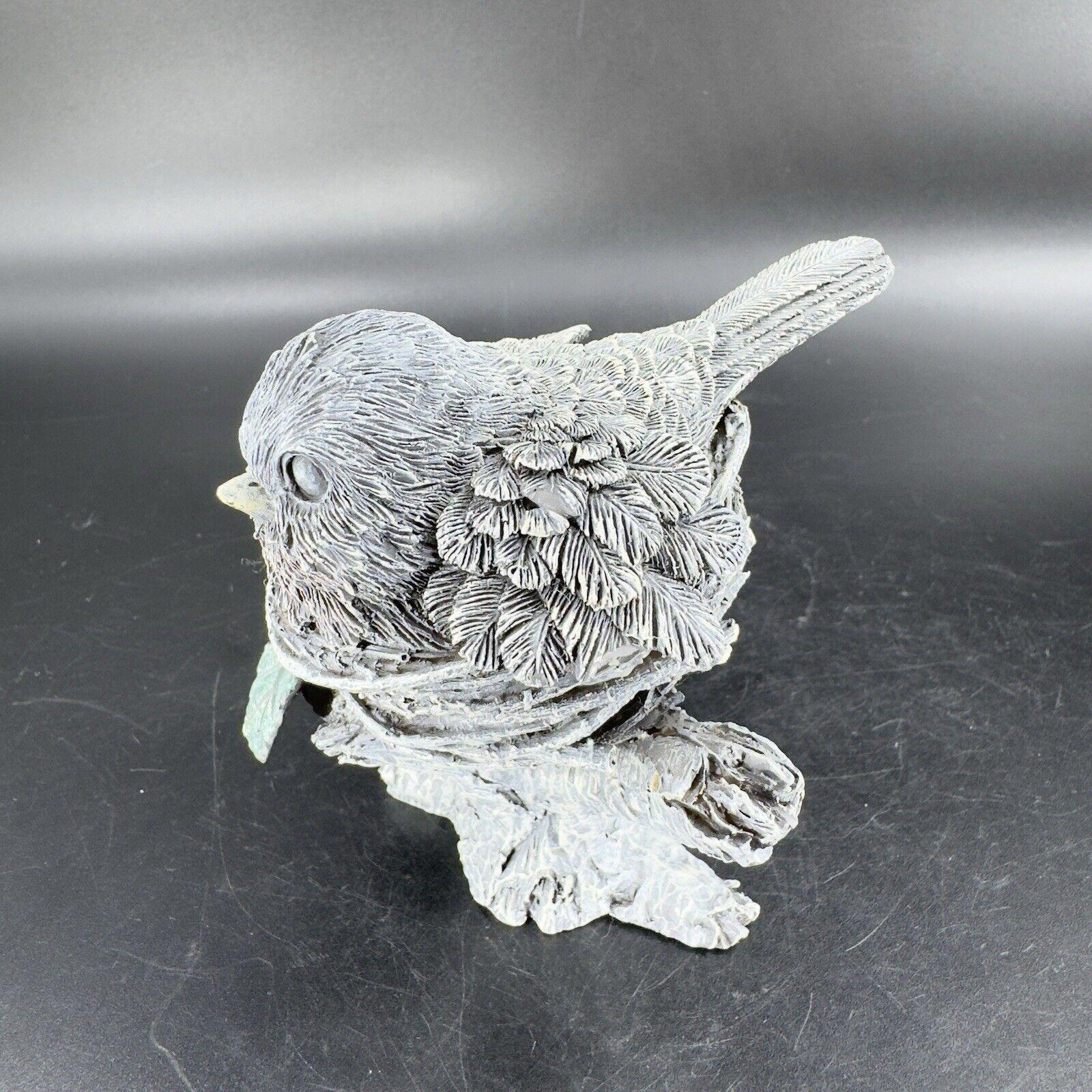 Vintage Whimsical Resin Bird on Nest Figurine Kinsen