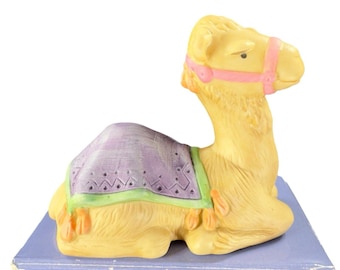 1986 Avon Heavenly Blessings Camel Figurine Christmas Holiday Nativity W Box