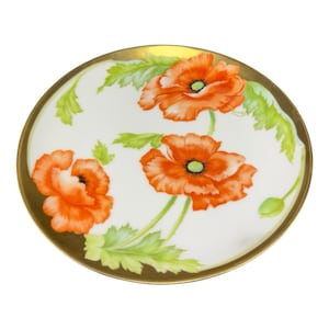 Antique Bavaria Hand Painted Dish Plate Artist Signed Plate Bavarian China VTG