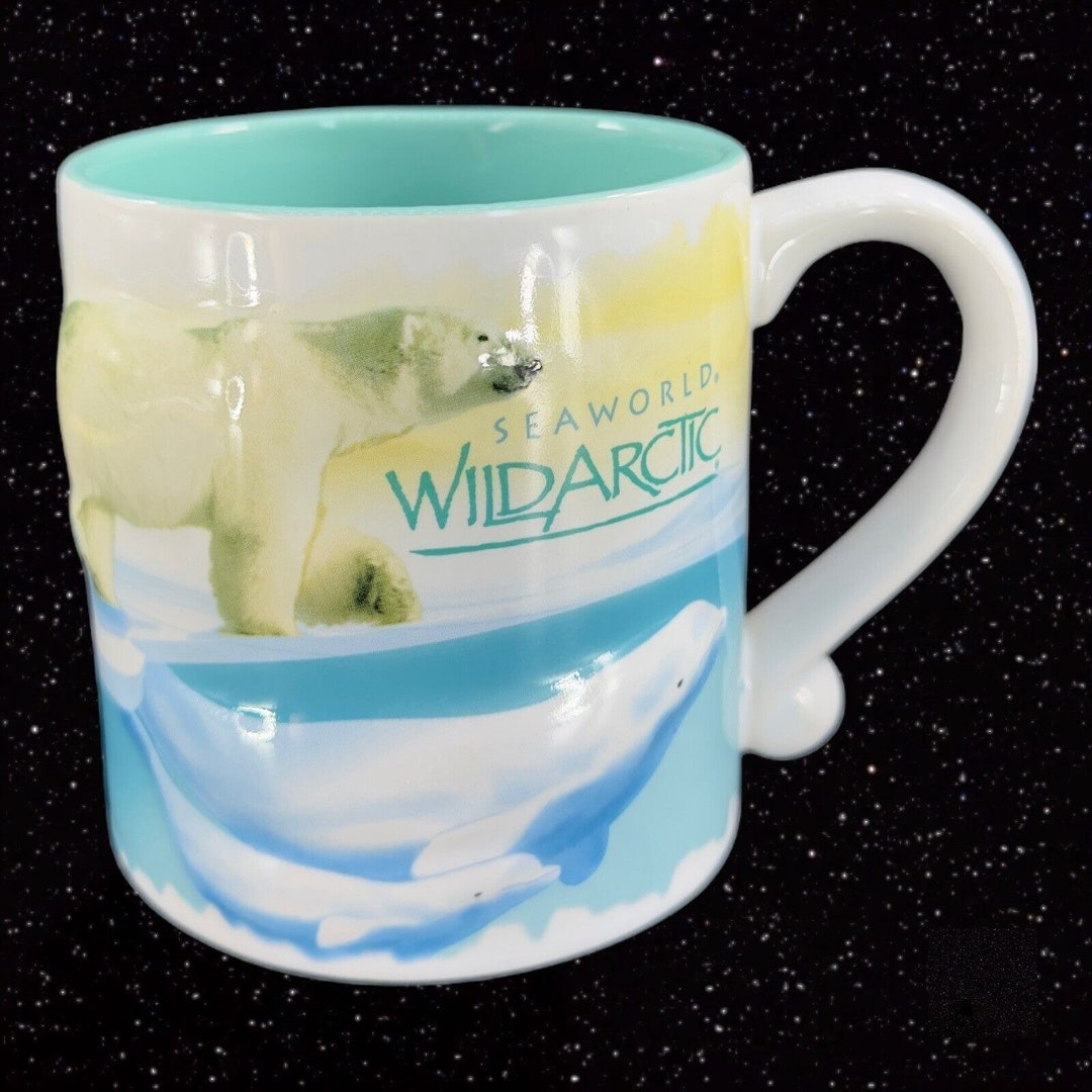Vintage Seaworld Ceramic 3D Raised Coffee Mug Cup Animals Etsy