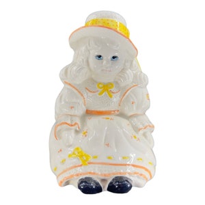 Vintage Italian Ceramic Ceramiche Paoli Large Girl Figurine Hand Made In Italy