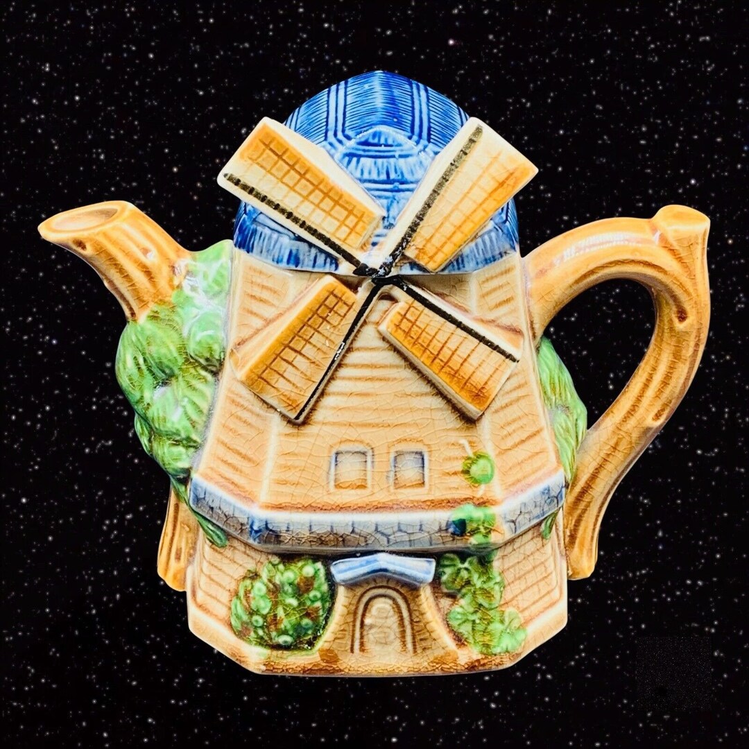 Vintage Cottage Ware Dutch Windmill Teapot Made in Japan 6.5T Etsy