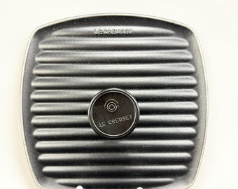 Le Creuset Enameled Cast Iron Square Grill Press Satin Black 9 Inch Panini Press