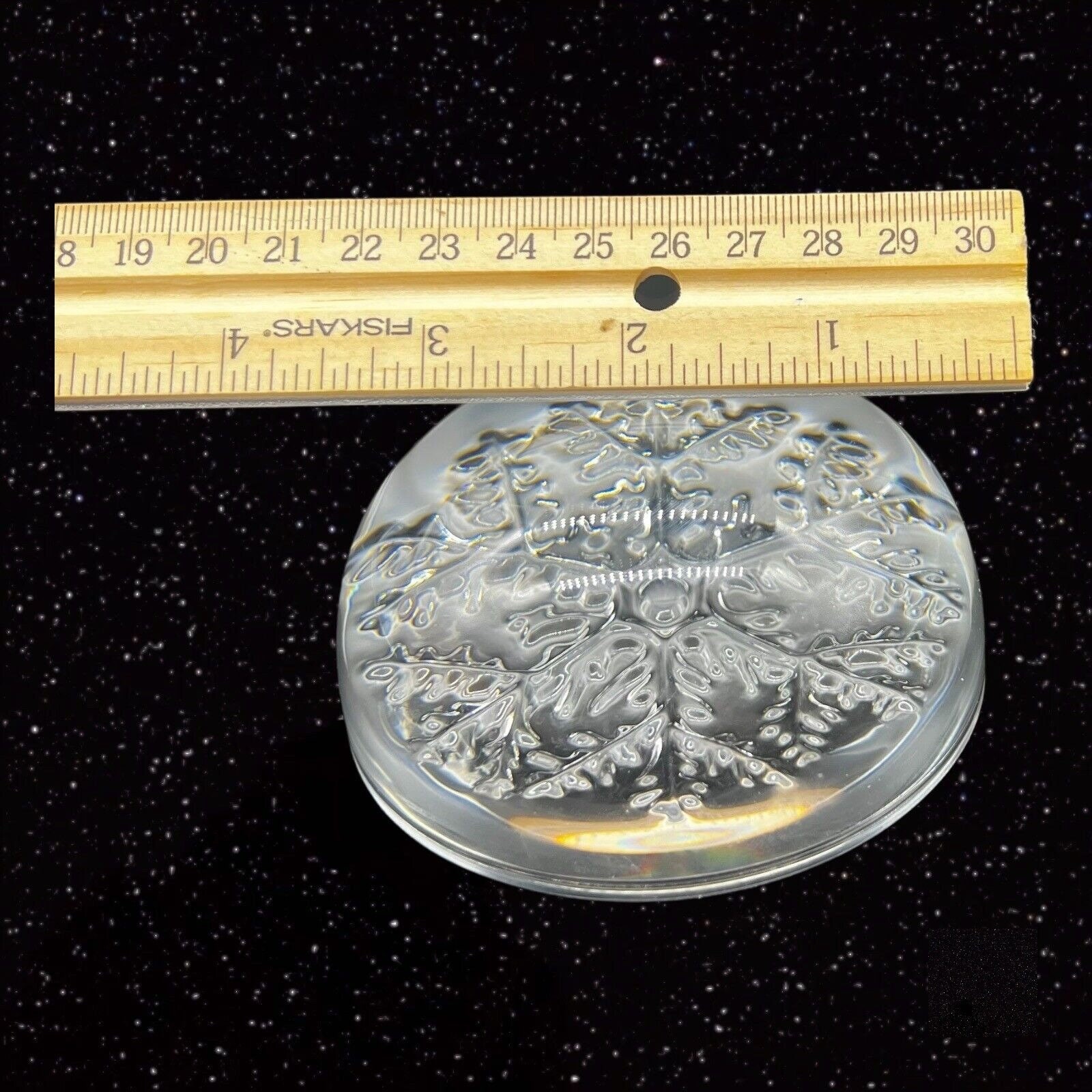 Art Glass Paperweight Snow Flake Christmas Snowflake Glass 3.5”W 2”T - Etsy