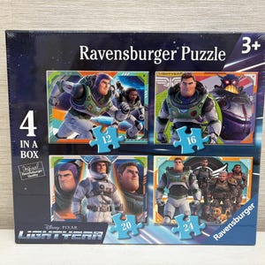 Disney Pixar Lightyear Ravensburger kinderpuzzel 4-in-een-doos 3 + NIEUW in cellofaan