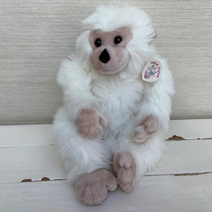 Vintage Ark Toys White Monkey Ape Soft Toy Plush 14" With Tag