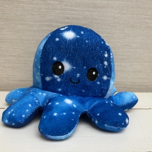 Reversible Octopus Plush Soft Toy  Blue