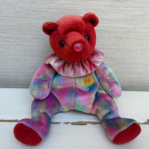 TY Beanie Babies July the Birthday Bear Soft Toy Plush Beanie Vintage 2001