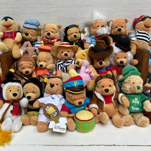 Winnie The Pooh Disney Collectable Vintage Soft Toys / Beanies  1990s Onwards  8" - Various Characters Sold Separately