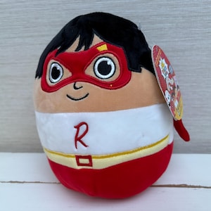 ROBIN Squishmallows Superhero Soft Toy 8&quot; Ryan&#39;s World Pocket Watch - NEW with Tag