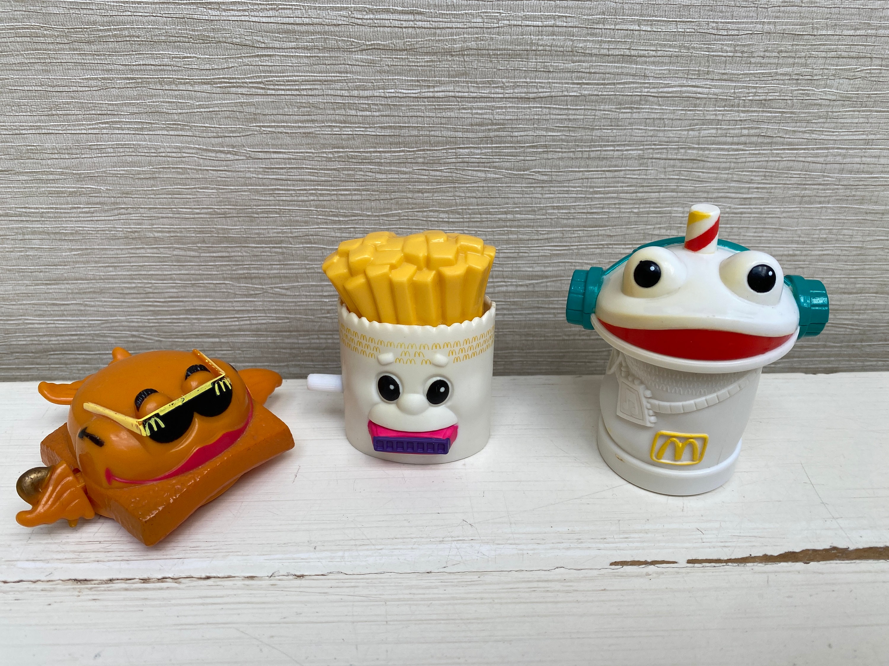 Vintage McDonald's Happy Meal Toys Papas fritas, batido, filete de