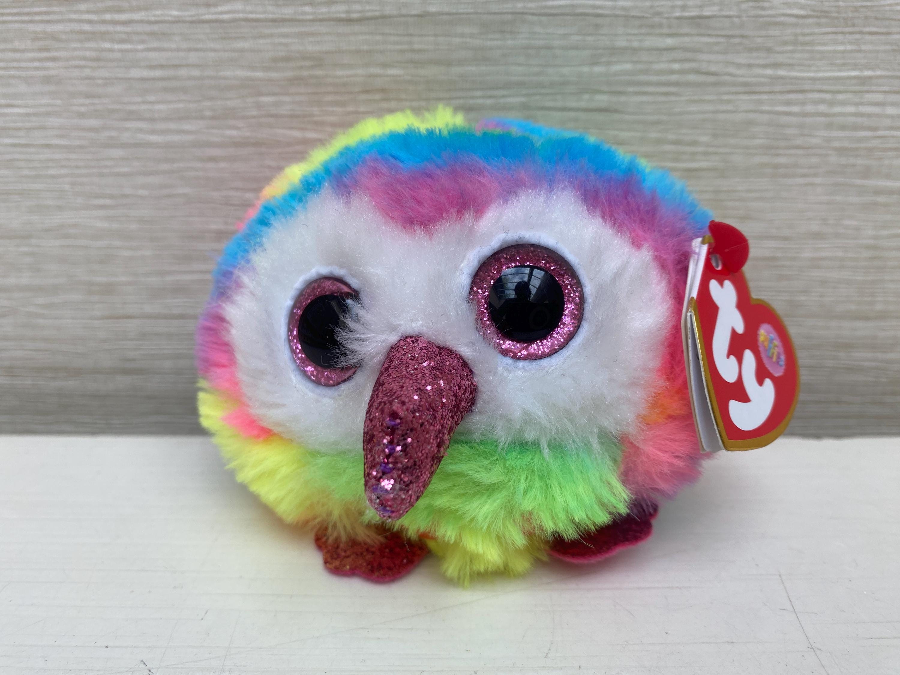 TY Beanie Puffies Owen the Owl September 12th Plush Soft Toy