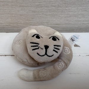 Jellycat Cat Nap Small Beige Plush Soft Toy Beanie - Retired No Tag