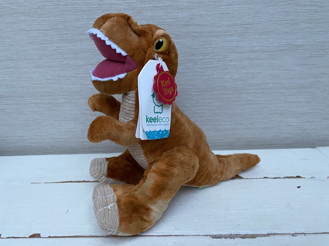 T-rex Dinosaur Plush Toy 100% Recycled Eco Soft Teddy Keel Keeleco With ...