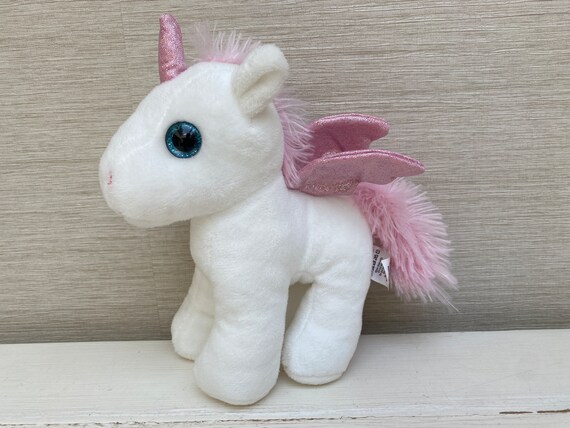 White and Pink Unicorn Small Soft Toy Plush 7 Etsy UK