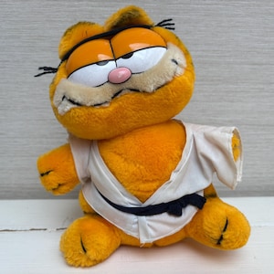 Vintage 1981 Karate Garfield Soft Toy Plush Dakin Collectable 9&quot;