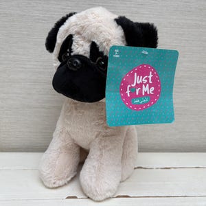 Just For Me Dog Puppy Pug Soft Toy Plush Cuddly 27 cm With Tag