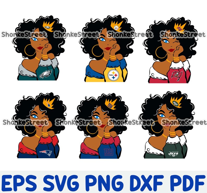 Download NFL Girl Svg NFL Bundle Black Girl Svg Bundle Football SVG | Etsy
