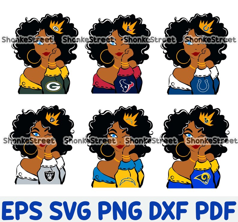 Download NFL Girl Svg NFL Bundle Black Girl Svg Bundle Football SVG ...