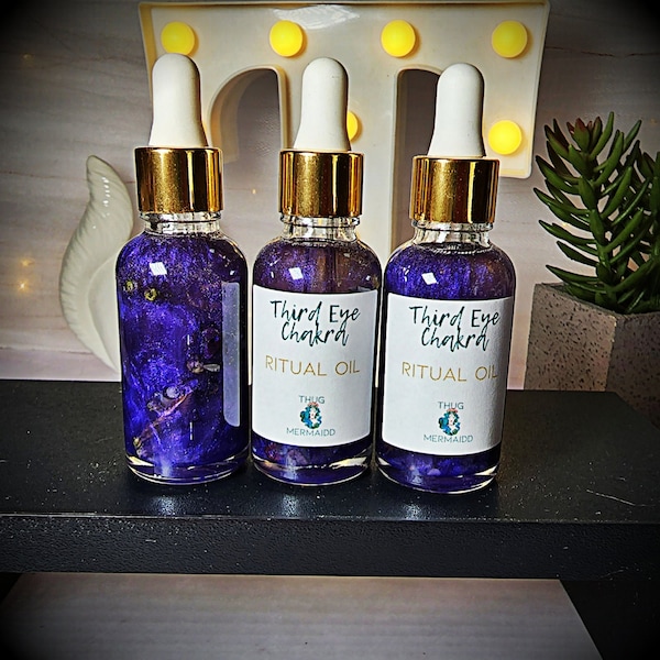 THIRD EYE CHAKRA Ritual Oil - Olej manifestacji, Olej zaklęć, Olej rytualny, Olej namaszczenia, Olej ołtarza. Olej z czakr, aktywuj czakrę