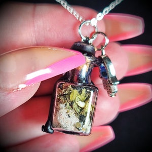 BYE, BITCH Banishing Spell Bottle Necklace - Banishing spell jar, manifestation necklace, hex removal, remove curses, protective energy