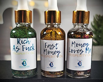 PROSPERITY Ritual Oil Bundle - Manifestation Oil, abundance oil, manifest money, prosperity oil, money oil, money spell, abundance spell