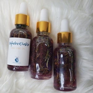 UNFUCKWITHABLE Positive Energy Oil Spell Oil, Ritual Oil, Anointing Oil, Manifestation Oil, High Vibe Oil, Happiness Oil, Energy Cleansing image 2