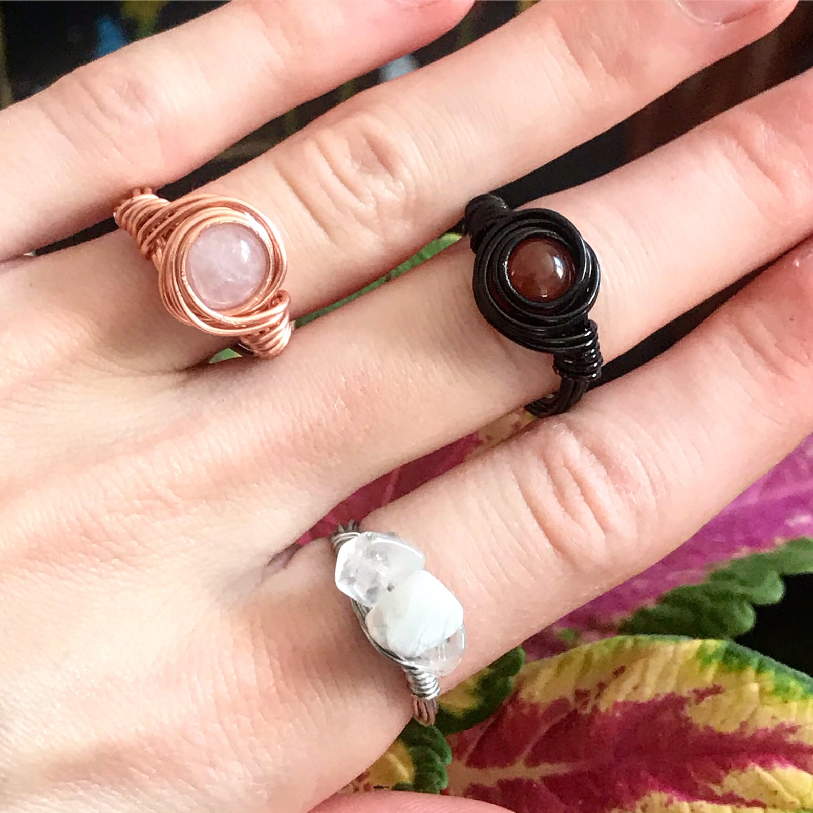 Healing Crystal Rings | Etsy