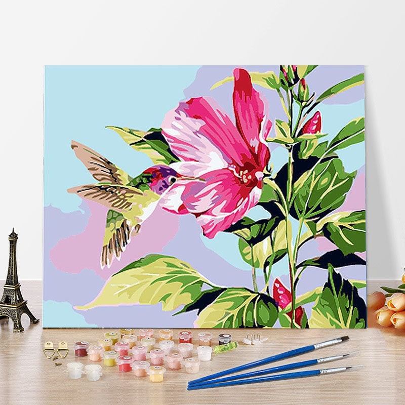 Bird on a Branch Paint by Number kit Home Decoration Color Etsy