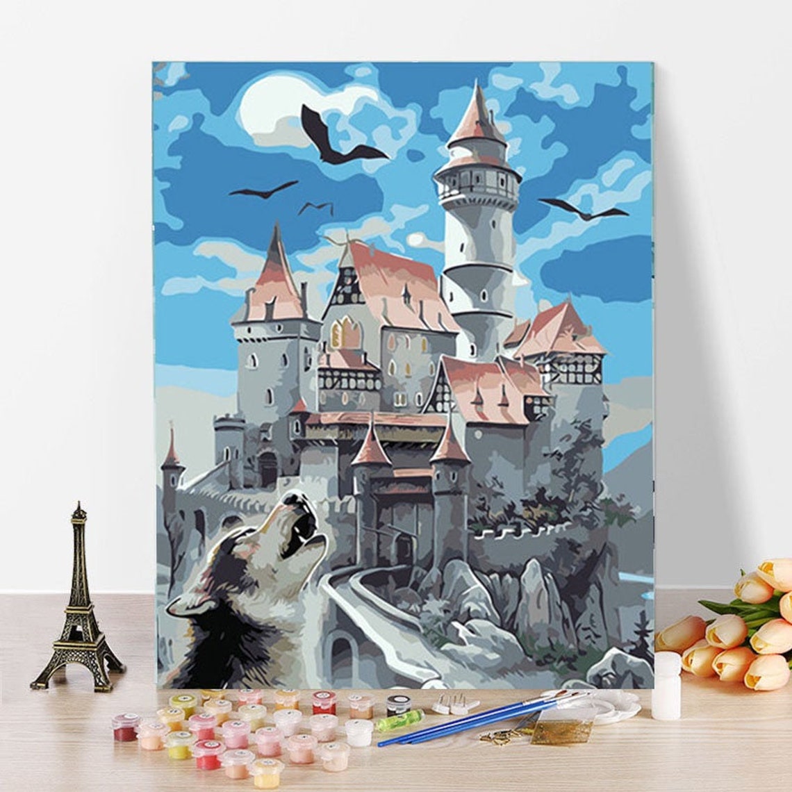 Castle Paint by Number kit Décoration maison Couleur par Etsy