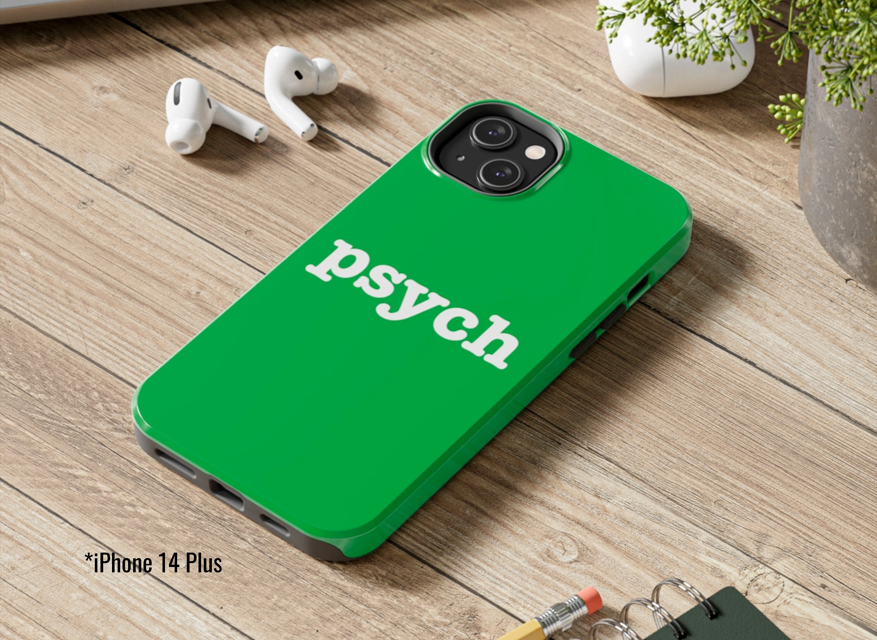 Psych Green iPhone Tough Case Psych TV Show Shawn Spencer Phone Case