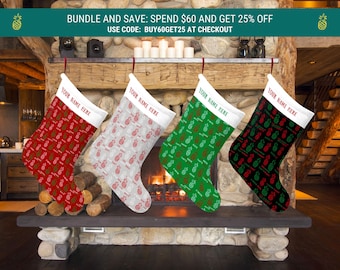 Personalized Psych TV Show Christmas Stocking: Pineapples and Shawn Spencer Quotes