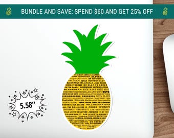 Psych Pineapple Nicknames Sticker: Shawn and Gus Psych TV Show