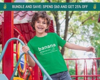 Youth Psych Banana Definition T-Shirt | Shawn Spencer Quote | Psych Fan Gift