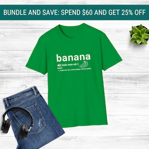 Banana Definition Tee* | Psych Spelling Bee T-Shirt | Psych TV Show | Shawn Spencer | Funny Shirt | Burton Guster | Shawn and Gus Tee