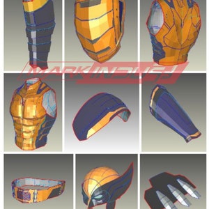 WOLVERINE FULL ARMOR Pepakura pattern