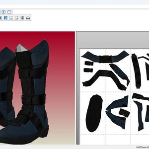 Wolverine laarzen (deadpool en veelvraat ver)EVA FOAM Pepakura-patroon