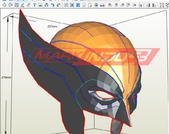 WOLVERINE COWL Deadpool Wolverine - Pepakura pattern (for foam build)