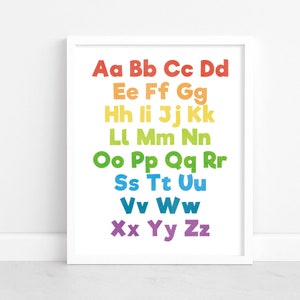 Alphabet Poster, ABC Print, Rainbow Montessori Classroom Decor, Toddler  Homeschool Prints, Playroom Decor Wall Art, Digital Download RNBW - Essem  Creatives