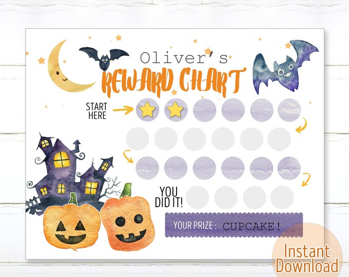 Printable Reward Chart for Kids Blue Flower Behavior Chart Toddler ...